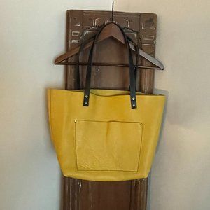 Portland Leather - Large Classic Tote - Pomello (Unicorn) w/ Black Handles - NEW